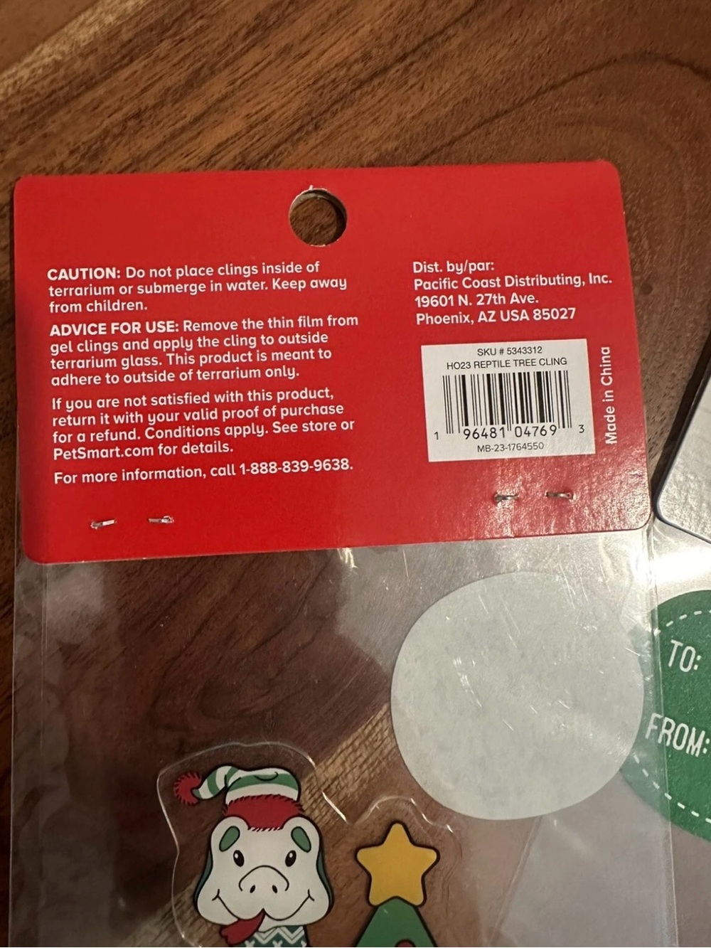 Petsmart Set Of 2 Christmas Oh What Fun Snake Terrarium Clings - Picture 5 of 5